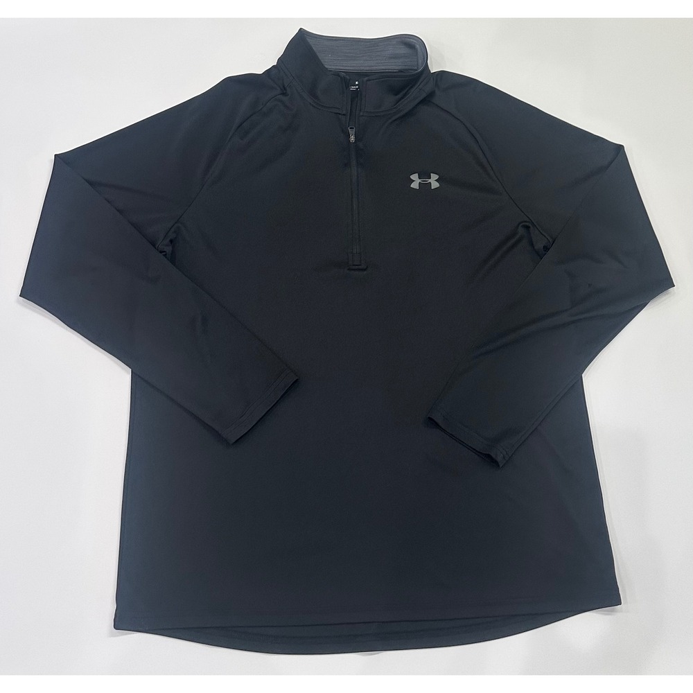 Under Armour HeatGear Womens XL Black Quarter Zip Long Sleeve Pullover Top